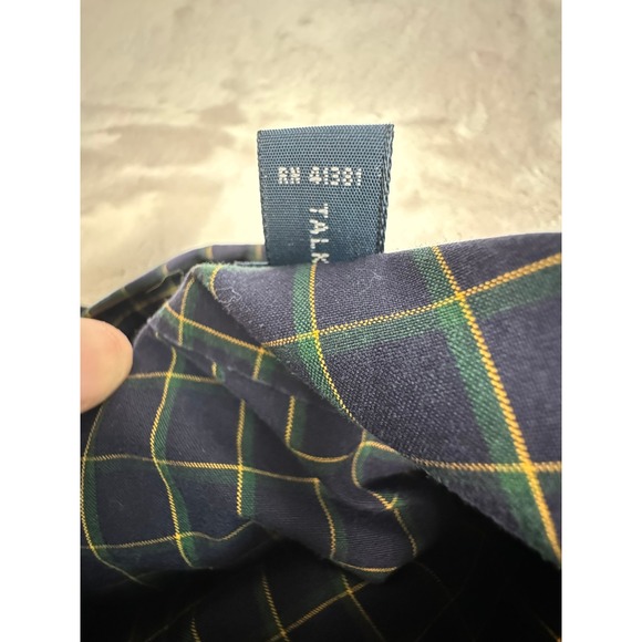 Ralph Lauren Blake Plaid Button Down Shirt Mens L Long Sleeve Cotton Green Navy - Picture 10 of 11